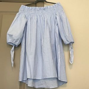 Off Shoulder Stripe Dress Small